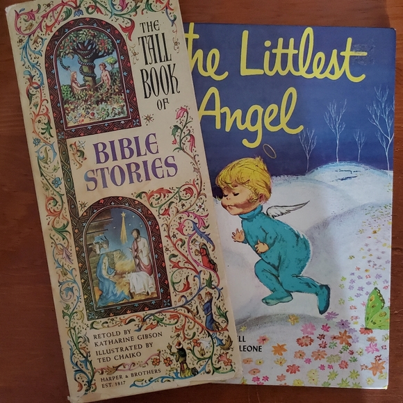 Set of 2 children's vintage illustrated books